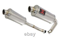 CBF 1000 2006-2011 Twin Exhaust Silencers 300mm Oval Stainless 300SS
