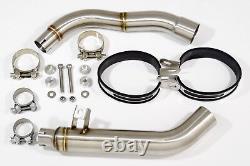 CBF 1000 2006-2011 Twin Exhaust Silencers 300mm Oval Stainless 300SS