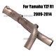 Exhaust Pipe Titanium Link Tube Replac Replace Catalyst For Yamaha Yzf R1 09-14
