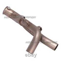 Exhaust Pipe Titanium Link Tube Replac Replace Catalyst For Yamaha YZF R1 09-14