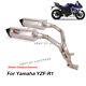 For Yamaha Yzf-r1 20092014 Delete Catalyst Exhaust Link Pipe Muffler Titanium