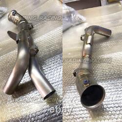For Yamaha YZF R1 MT10 09-14 Exhaust Mid Link Pipe Catalyst Tube Titanium Alloy