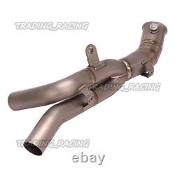 For Yamaha YZF R1 MT10 09-14 Exhaust Mid Link Pipe Catalyst Tube Titanium Alloy