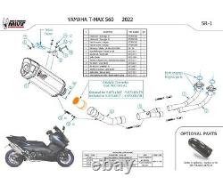 Full System Exhaust Mivv SR-1 Black Titanium YAMAHA T-MAX 560 2022 2023
