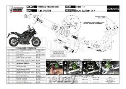 MIVV Full System Exhaust Hom Oval Titanium Carbon Cap Yamaha Tracer 700 2017 17