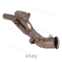 Replace Catalyst Mid Exhaust Link Pipe For Yamaha YZF R1 2009-14 Titanium Alloy