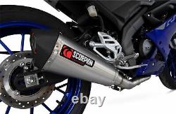 Scorpion Brushed Stainless Serket Full Exhaust System Yamaha YZF-R125 2021-23
