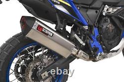 Scorpion Exhaust Serket Slip-on Titanium Yamaha Tenere 700 World Raid 2022-2023