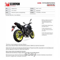 Scorpion Serket Taper De-Cat Titanium Exhaust System For Yamaha MT-07 2014-2019