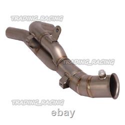 Titanium Alloy Slip-on Exhaust Link Pipe Catalyst For Yamaha YZF R1 MT10 2009-14
