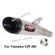Titanium Exhaust Muffler Pipe Carbon Fiber End For Yamaha Yzf-r6 R6 20062023